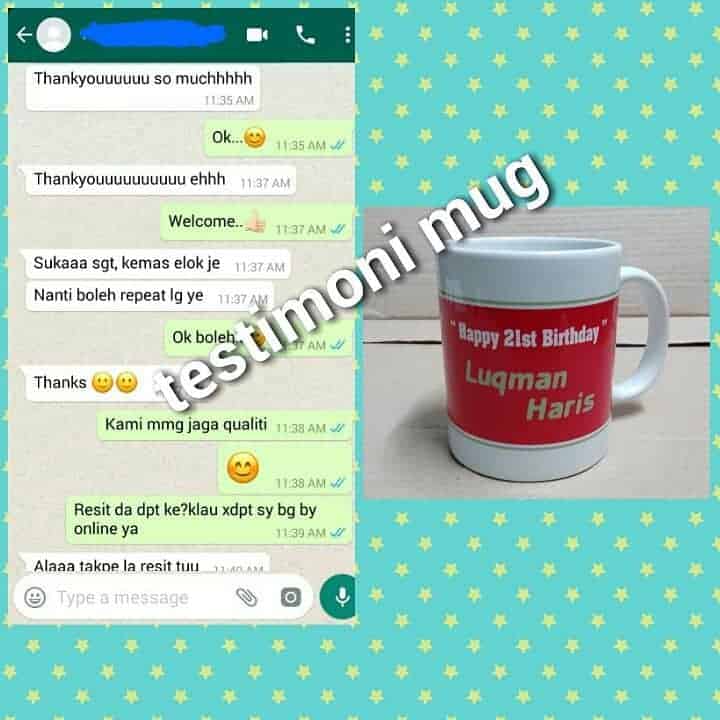 Maklumbalas pelanggan mug